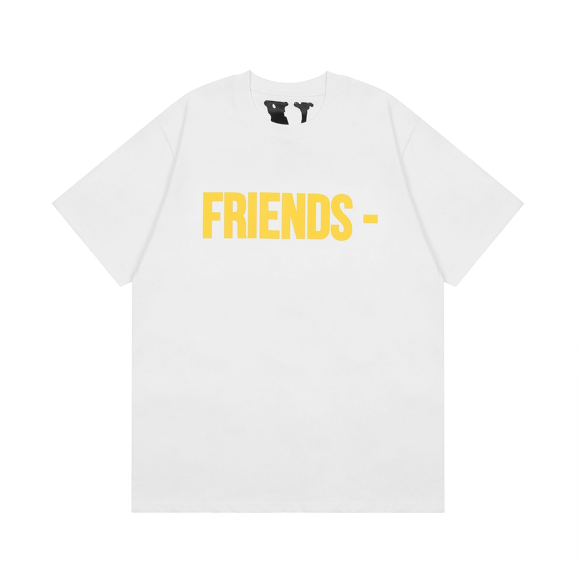 Vlone T Shirt Spring Summer Yellow Big V Crew Neck Pullover