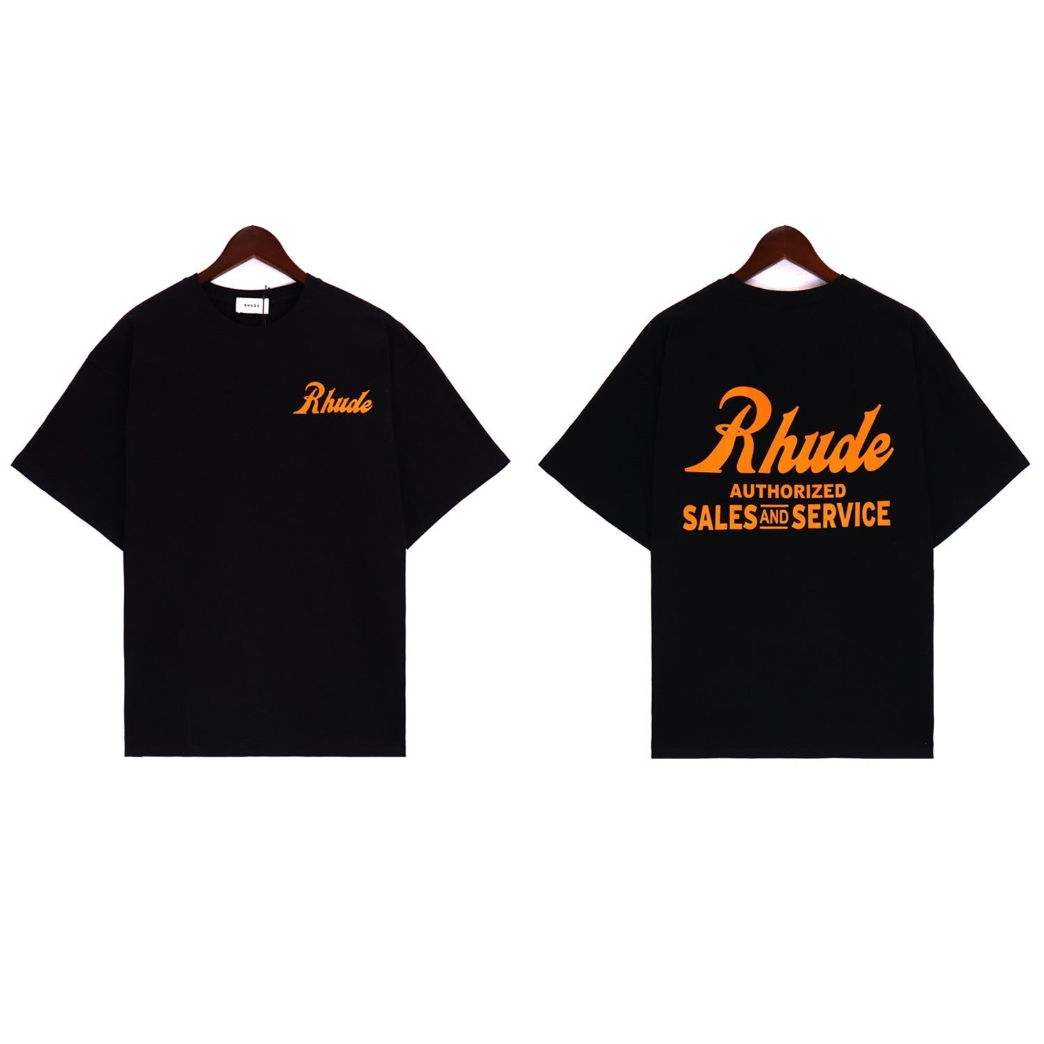 Rhude T Shirt Label Wings Alphabet Earth Print Short Sleeve T-Shirt