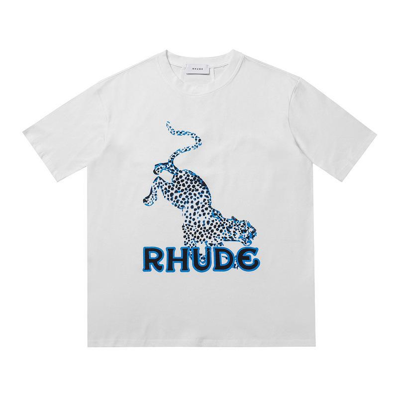 Rhude T Shirt Leopard Print Short Sleeve T-Shirt
