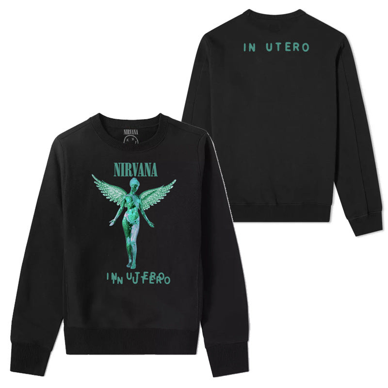 Nirvana Hoodie Rock Sweatshirt Kurt Donald Cobain Punk Loose