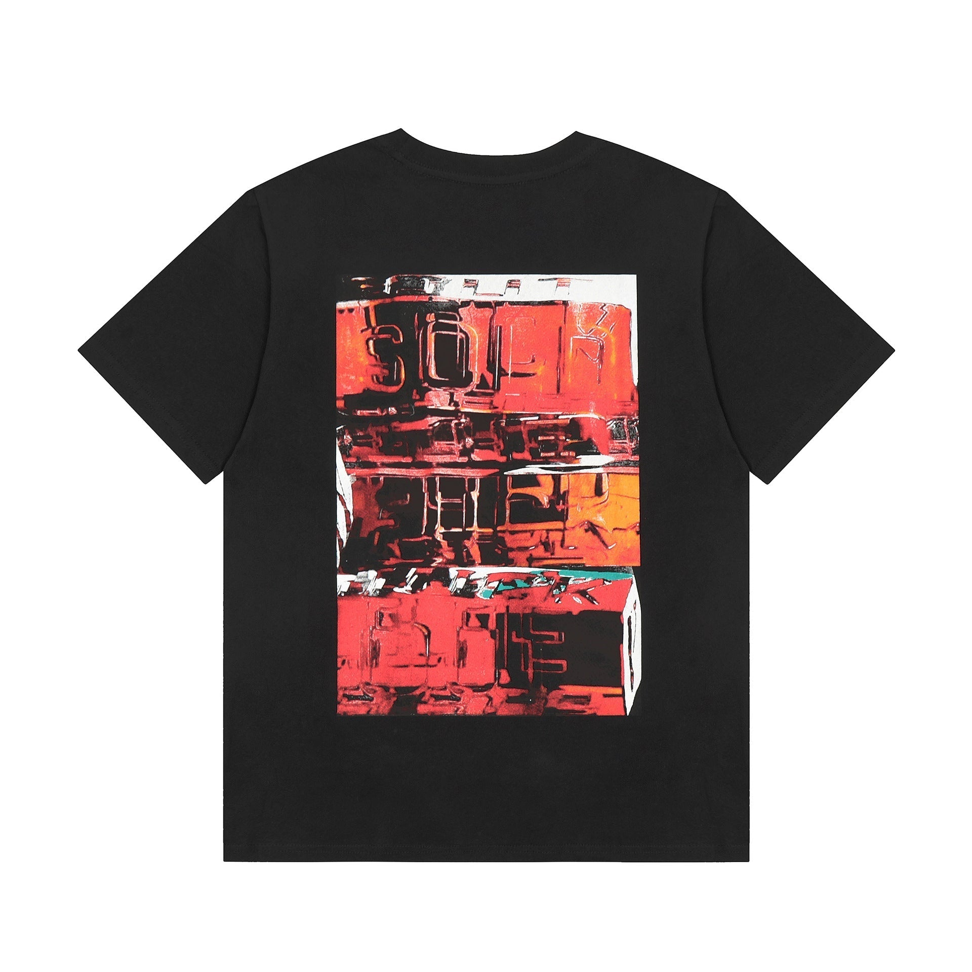 Vlone T Shirt Spring Summer Rivet Letter Crew Neck