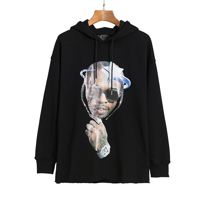 Vlone Hoodie Autumn And Winter Hooded Sweater Men And Women Couple Cotton Loose Long-Sleeved Shirt