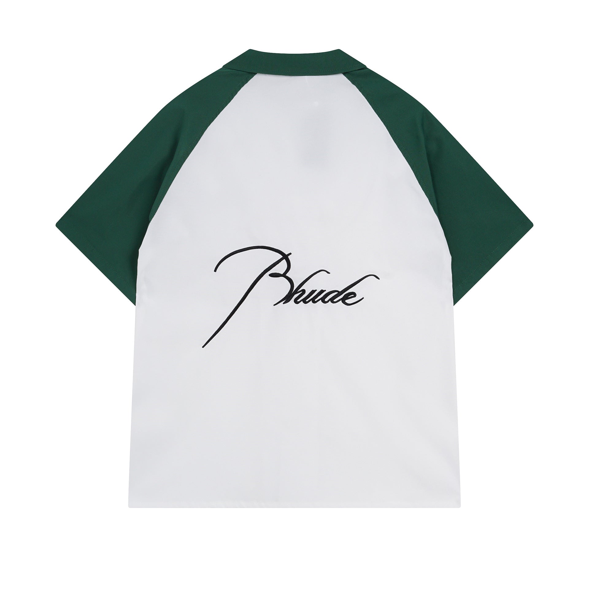Rhude T Shirt Pocket Letter Embroidery Color Matching Short Sleeve Shirt