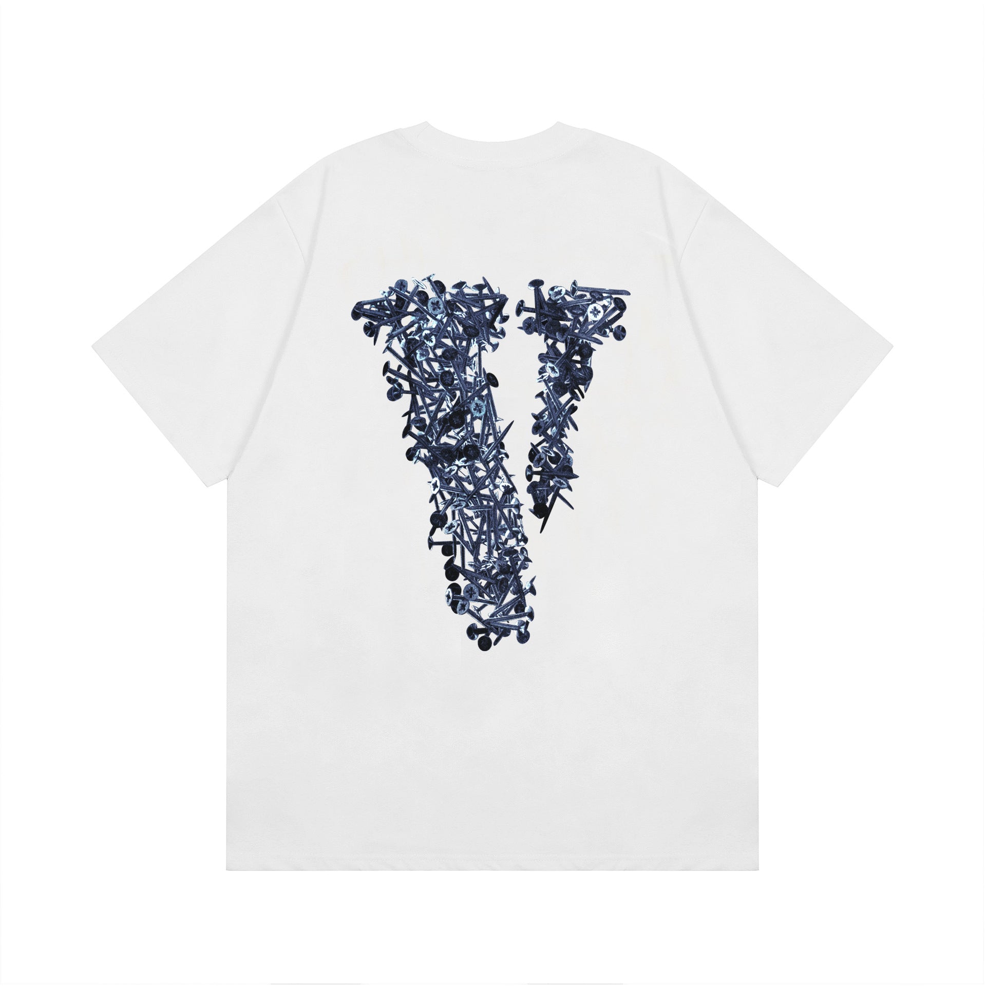 Vlone T Shirt Spring Summer Nails Big V Pattern