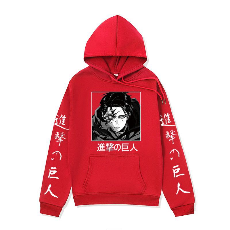 Anime Hoddies Anime Brushed Hoody Autumn and Winter Attack on Titan Series Hoodie Street Jacket Men