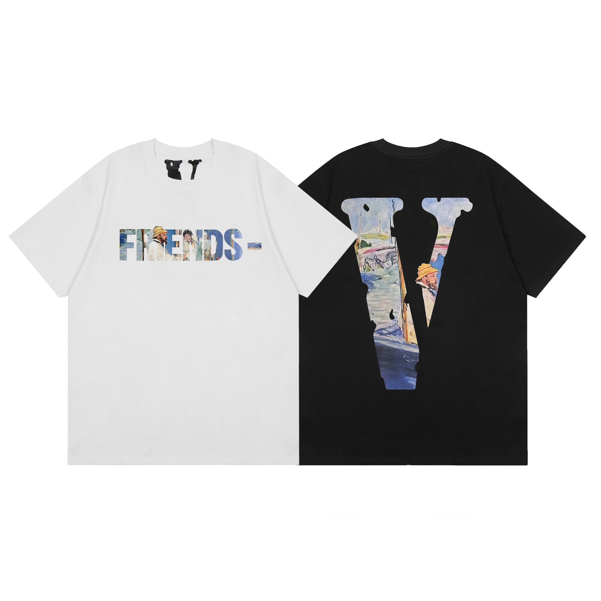 Vlone T Shirt Spring Summer Crew Neck Pullover Short Sleeve