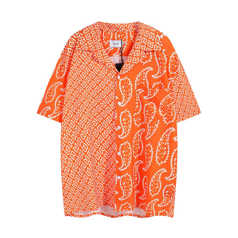 Rhude T Shirt Family Totem Casual Short Sleeve Shirt, Shorts