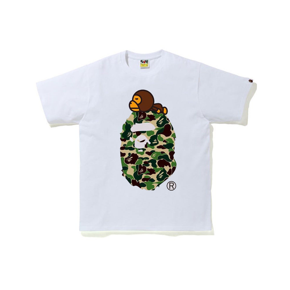 Bape Bearbrick T Shirt Classic Ape Printed Short Sleeve T-Shirt For Men And Women