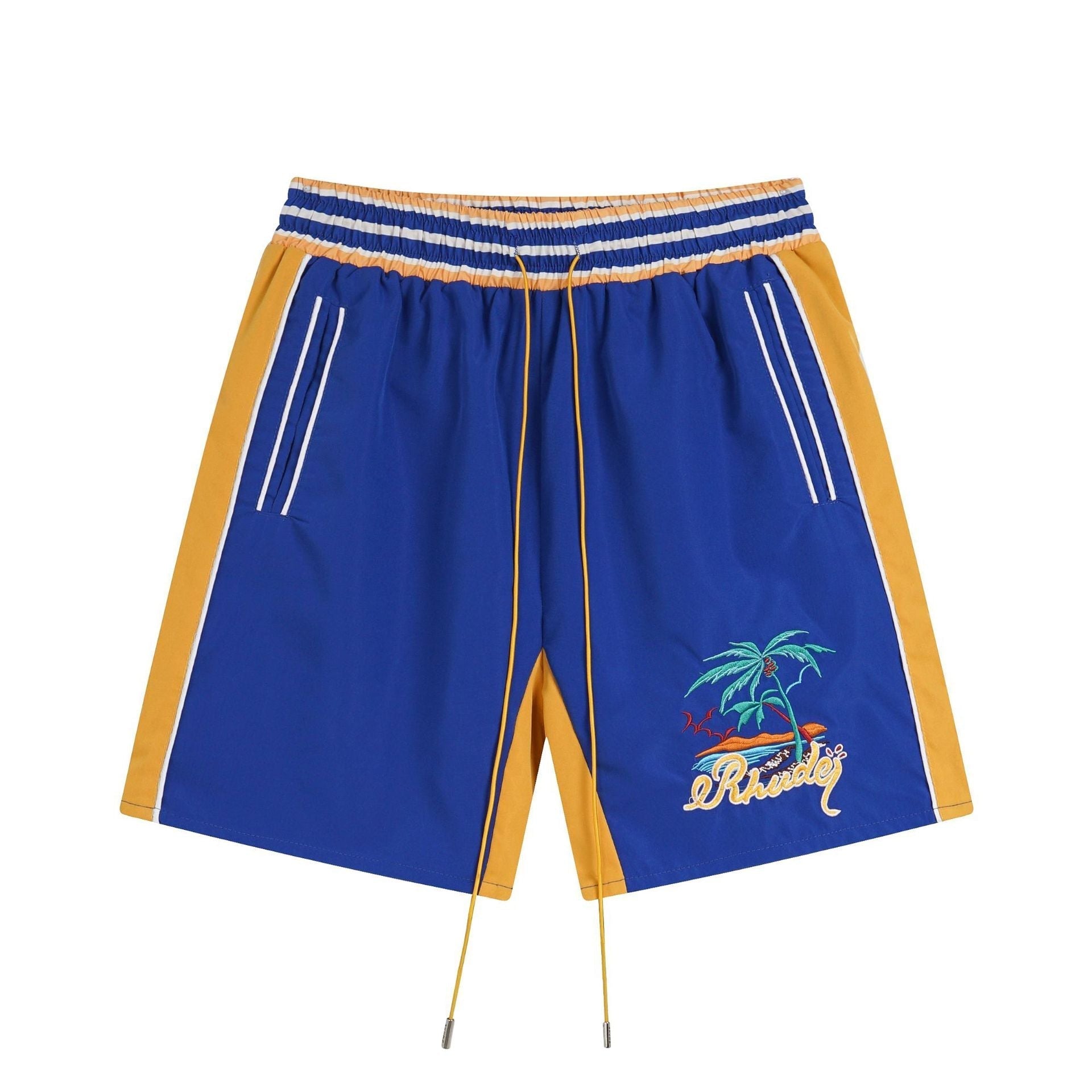 Rhude T Shirt Coconut Alphabet Beach Embroidery Short Sleeve Shirt Shorts