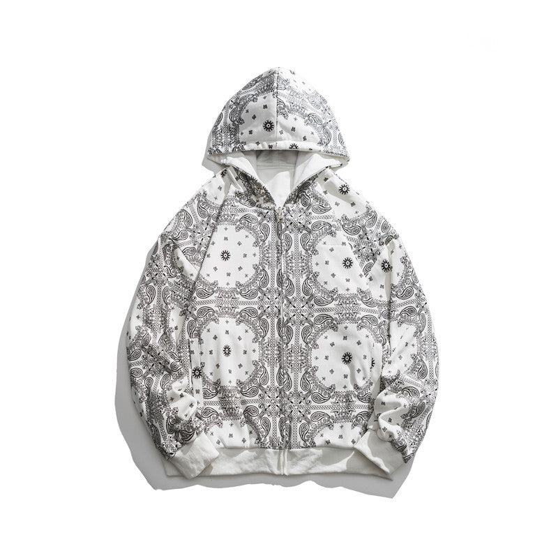 Men Graphic Hoodies Men's Autumn Hooded Couple Loose-Fitting Casual Pullover