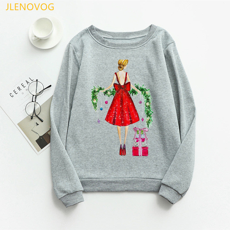 Christmas e and Christmas gifts print hoodies women clothes