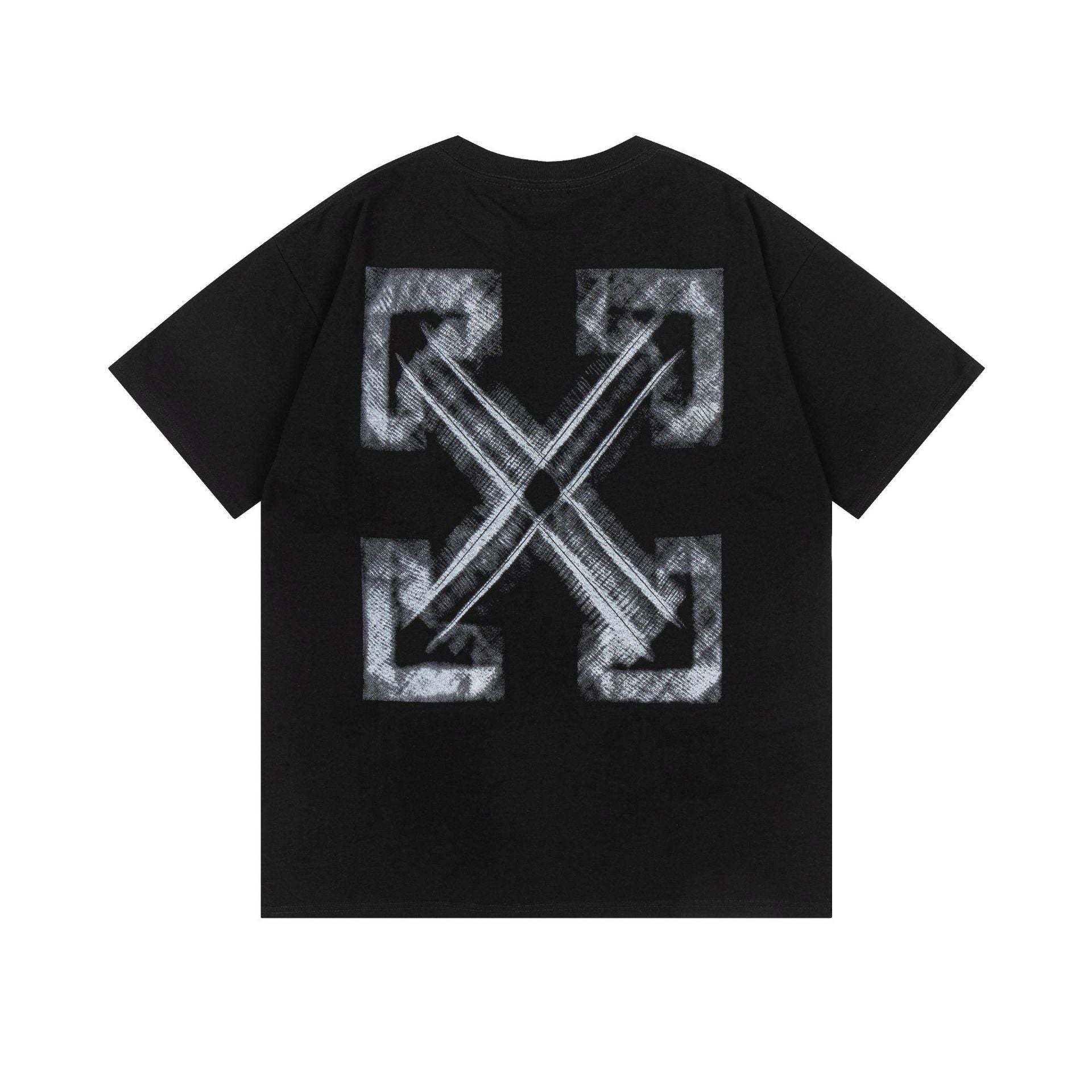 Off White T Shirts OW Rendered Arrow Pattern Crew Neck Pullover Short Sleeves
