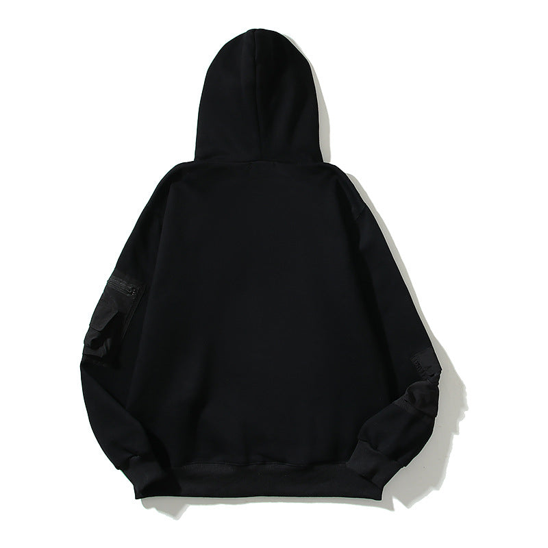 Kanye West Sunday Service Hoodie Autumn And Winter Embroidery Logo Stitching Velvet Padded Hooded Sweatshirt