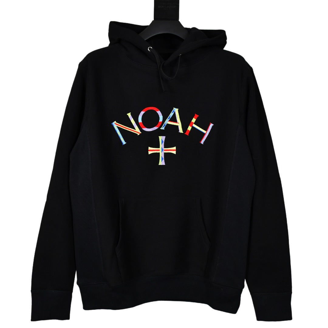 Noah Hoodie Noah Color Embroidered Hooded Fleece Lined Sweater Hoodie