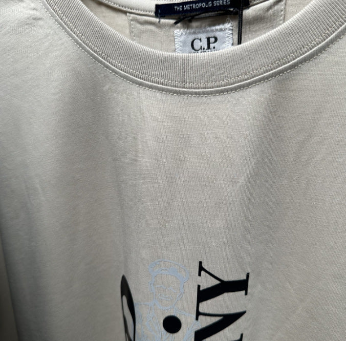 Cp Company T Shirts Summer Crew Neck Loose Short Sleeves