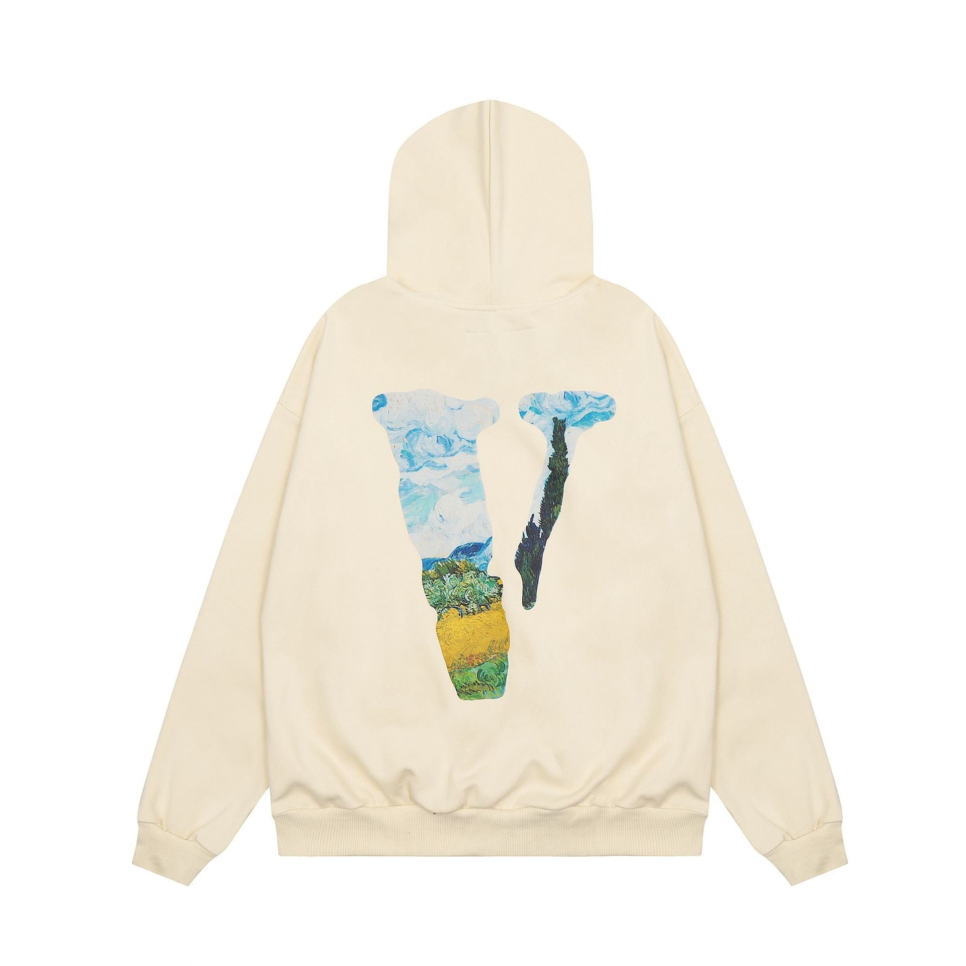 Vlone Hoodie autumn and winter scenery big V letter