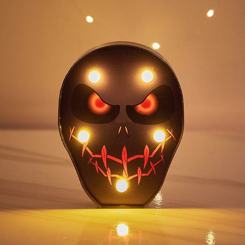 Halloween Decoration Pumpkin Spider Bat Witch Ghost Skull Led Light