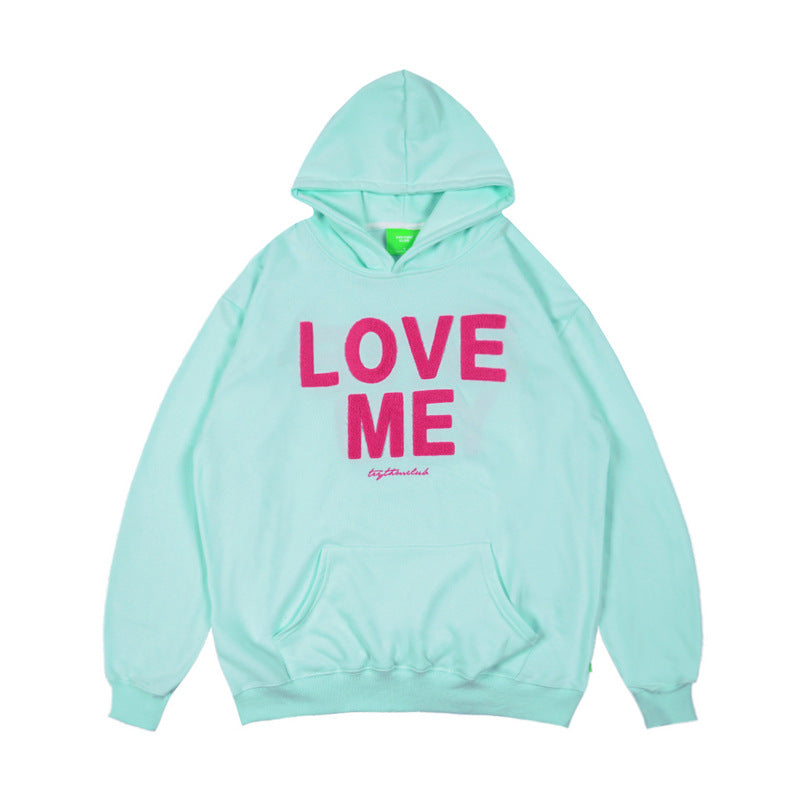 Man Fall Outfits Vintage Casual Hoodie Letter Hip Hop Hooded Sweater