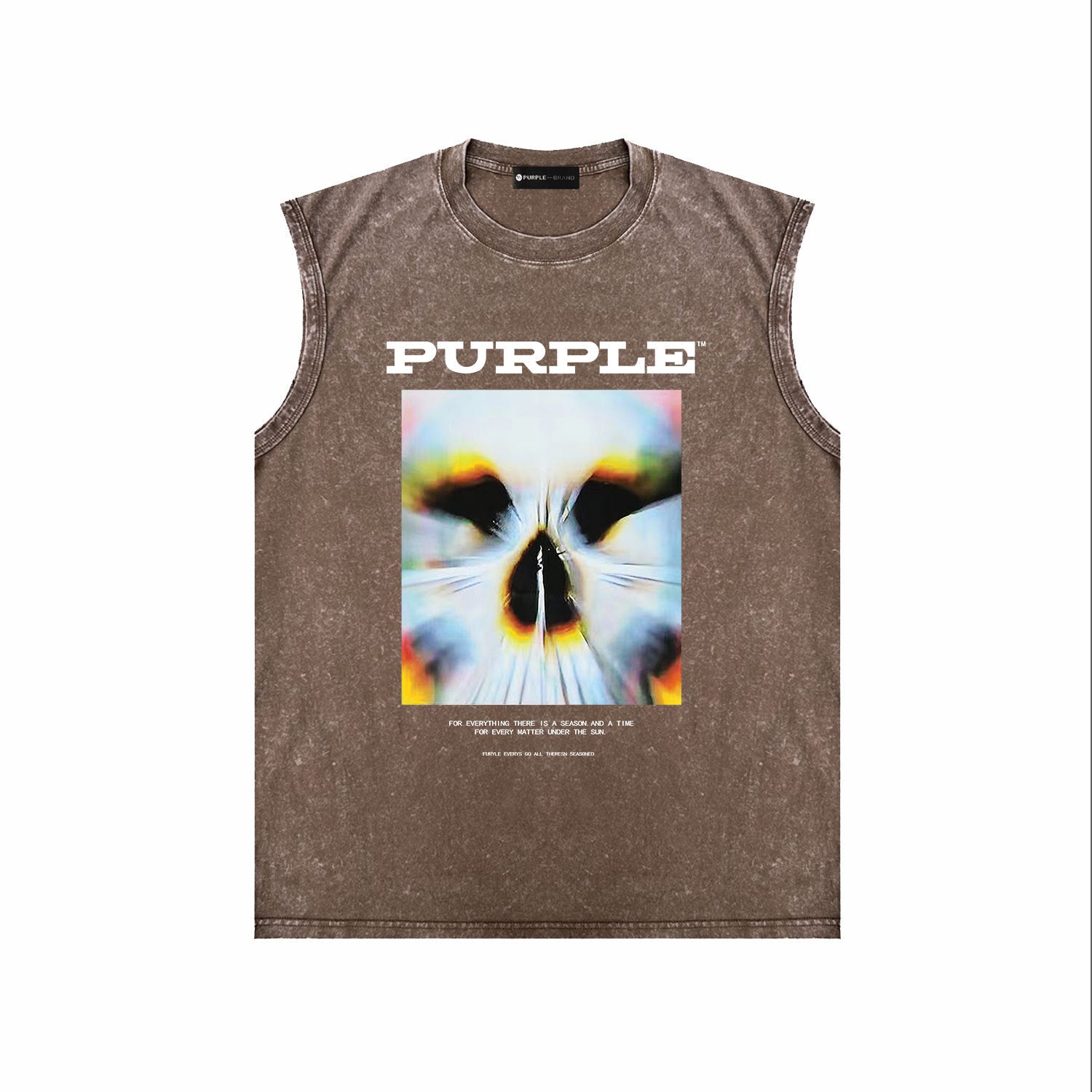 Purple Brand Distressed Tank T Shirts Distressed Sleeveless T-shirt Vest