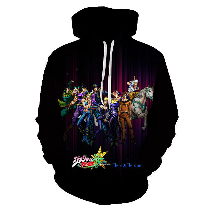 Anime Hoddies JoJo Fantasy Adventure 3D Digital Printing Hoodie