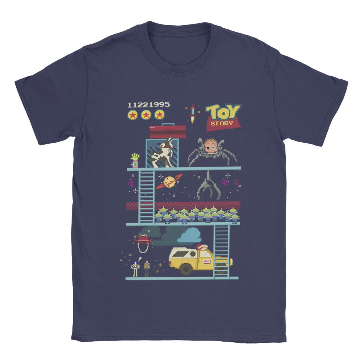 Toy Story T Shirts Men Cotton Casual T-Shirt Round Neck