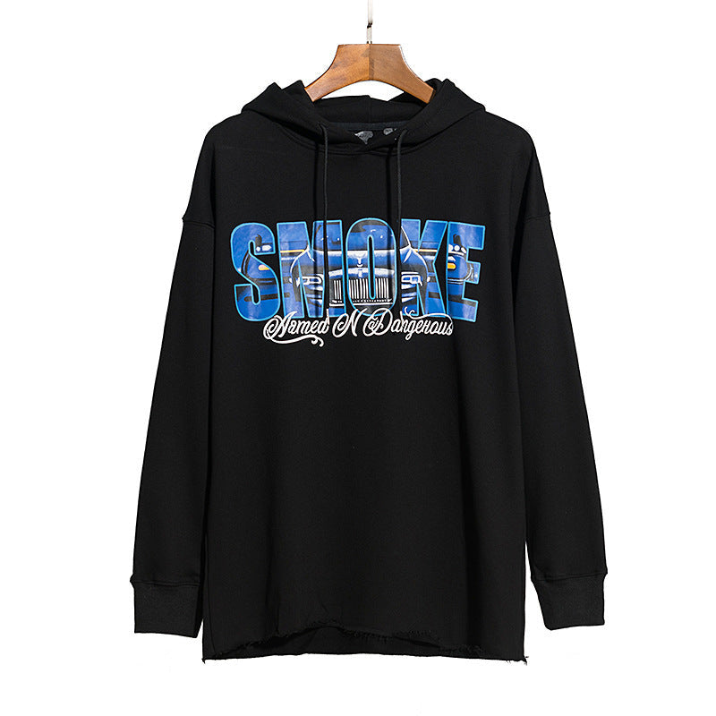 Pop Smoke Hoodies Car Overprint Large V Print Hooded
