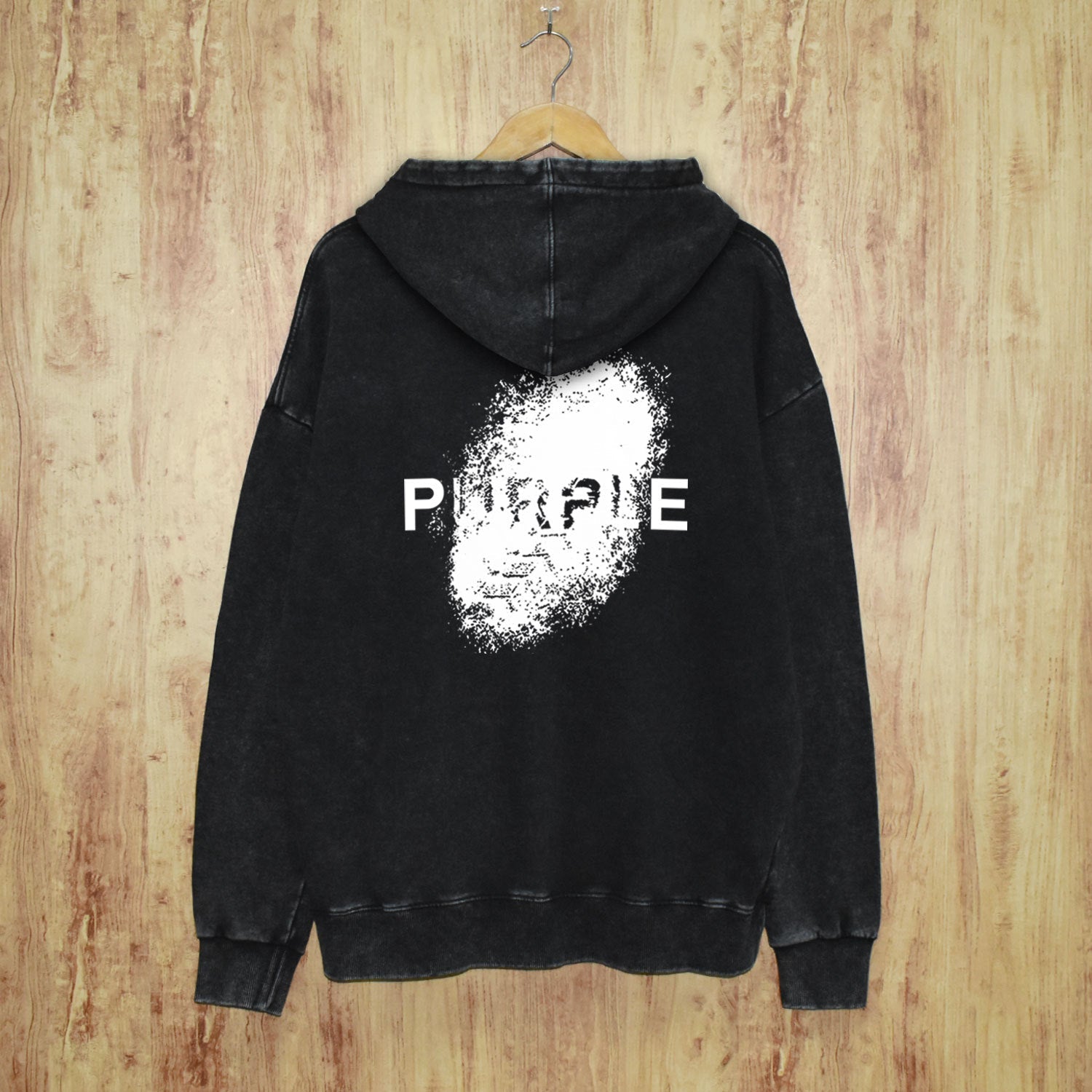 Purple Brand Distressed Hoodie Fashion Old Loose Hooded Sweater