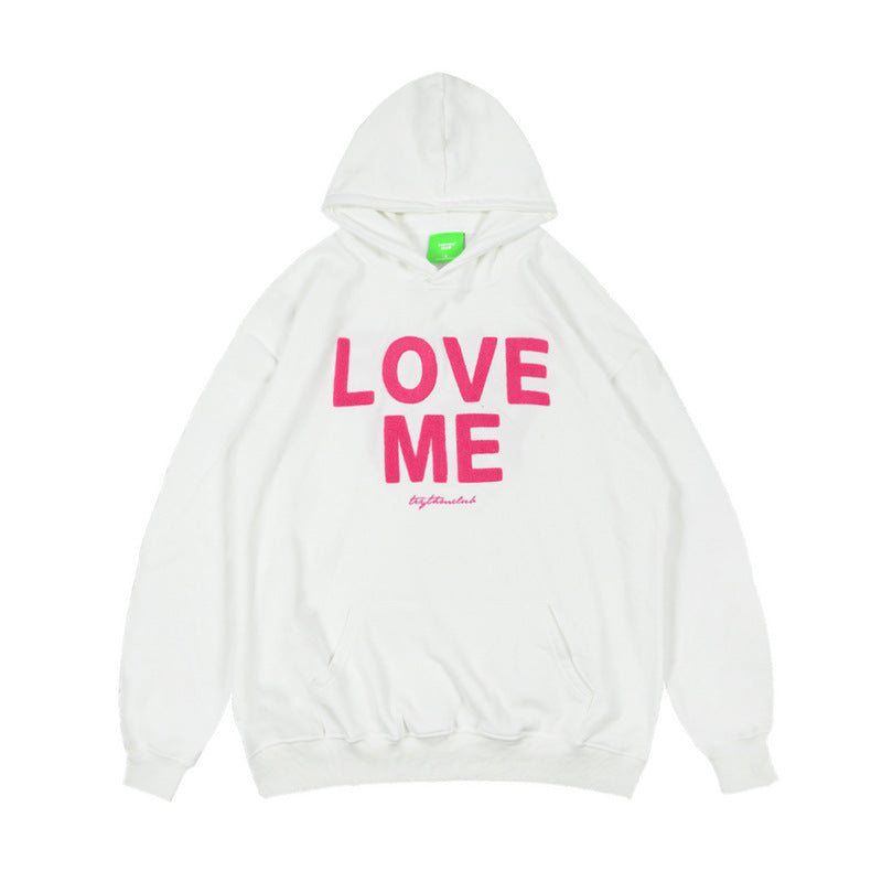 Man Fall Outfits Vintage Casual Hoodie Letter Hip Hop Hooded Sweater