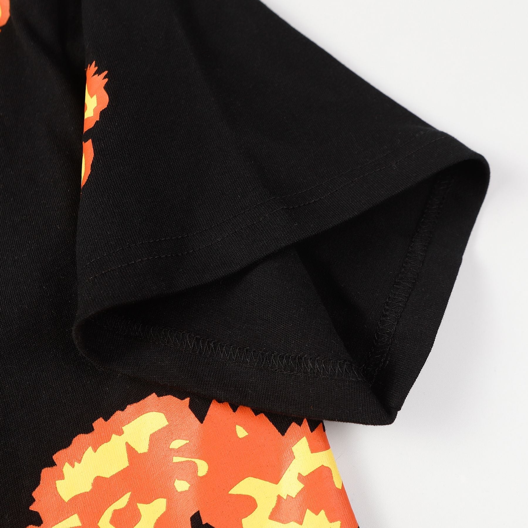 Denim Tears Outfit:T Shirt/Shorts (Separate Purchase Options) Flame Short Sleeve T-shirt Sports Casual Shorts Suit