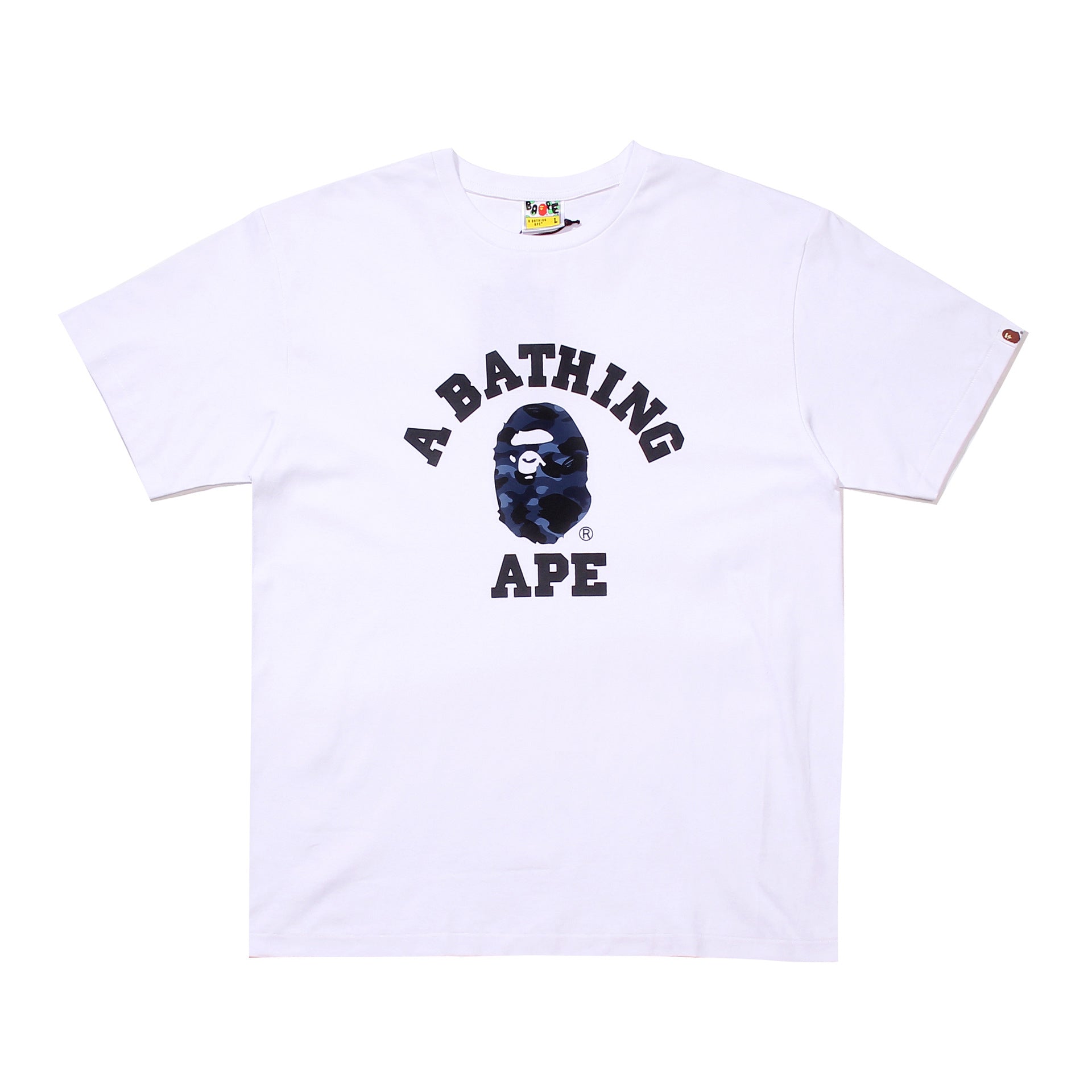 Bape Bearbrick T Shirt Casual Letter Printed Round Neck Short Sleeve