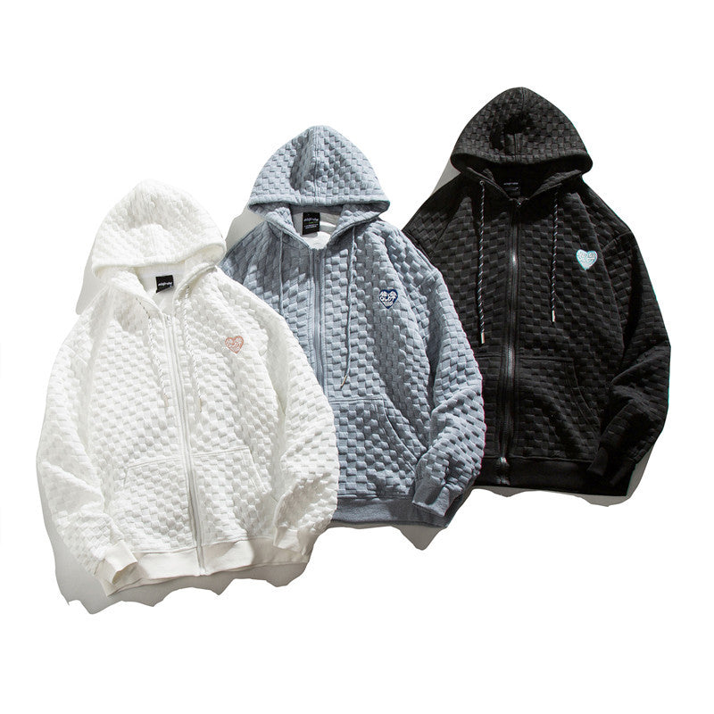 Mens Graphic Hoodies Men's Autumn Clothing Hooded Cardigan Sweater Boys Loose Street Casual