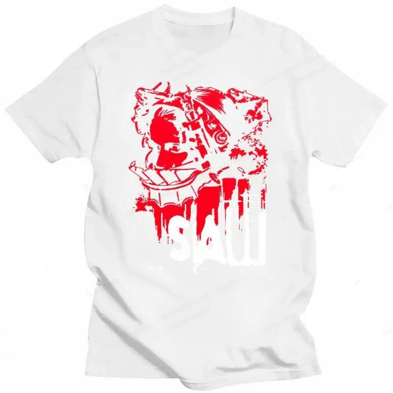 Movie SAW Horror Head Torture T Shirt Men Women Fashion