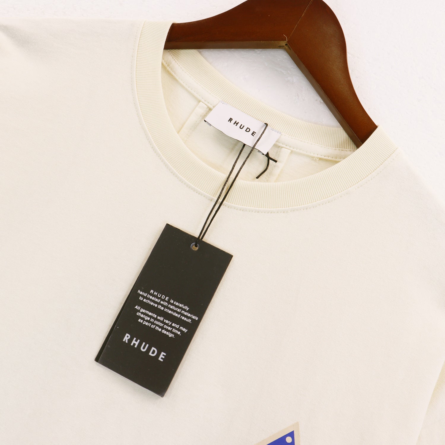 Rhude T Shirt Micro Label Alphabet Slogan Pattern Printed Short Sleeve T-Shirt