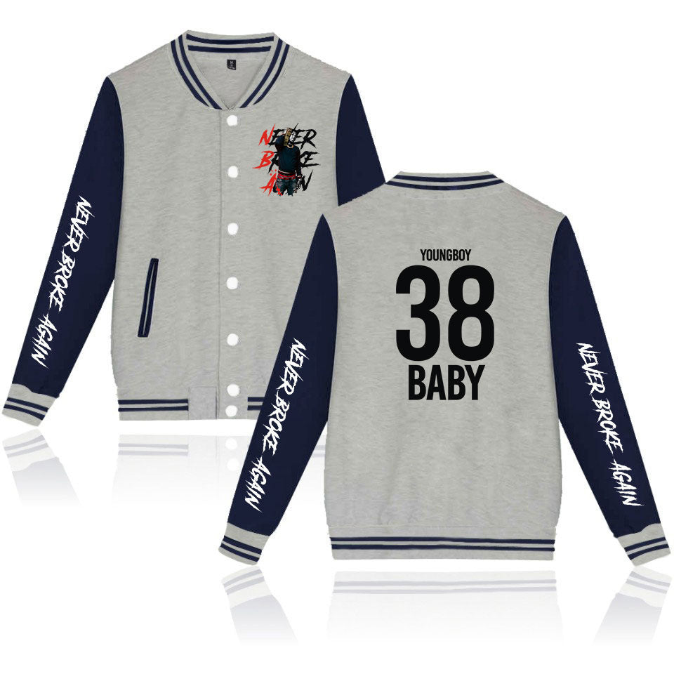 Never Broke Again Hoodie Casual Men'S And Women'S Long Sleeves Baseball Uniform