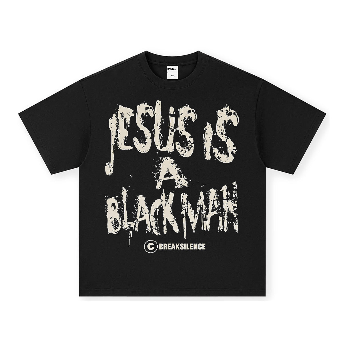 Vintage Hoodie text print long short sleeve t-shirt washed old t-shirt