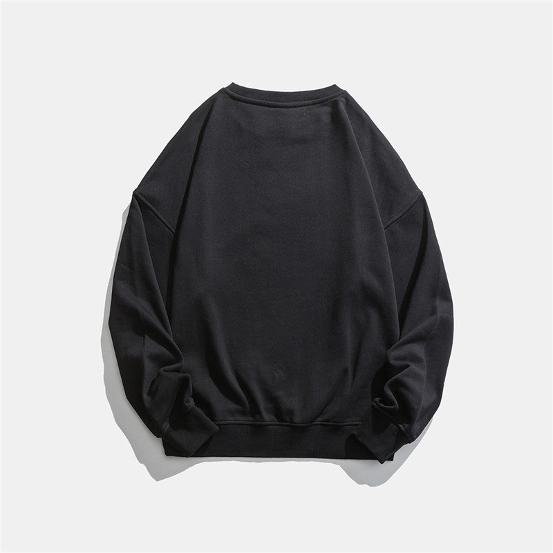 Man Fall Outfis Autumn Printed Casual Base Hoodie Couple Loose Casual Top