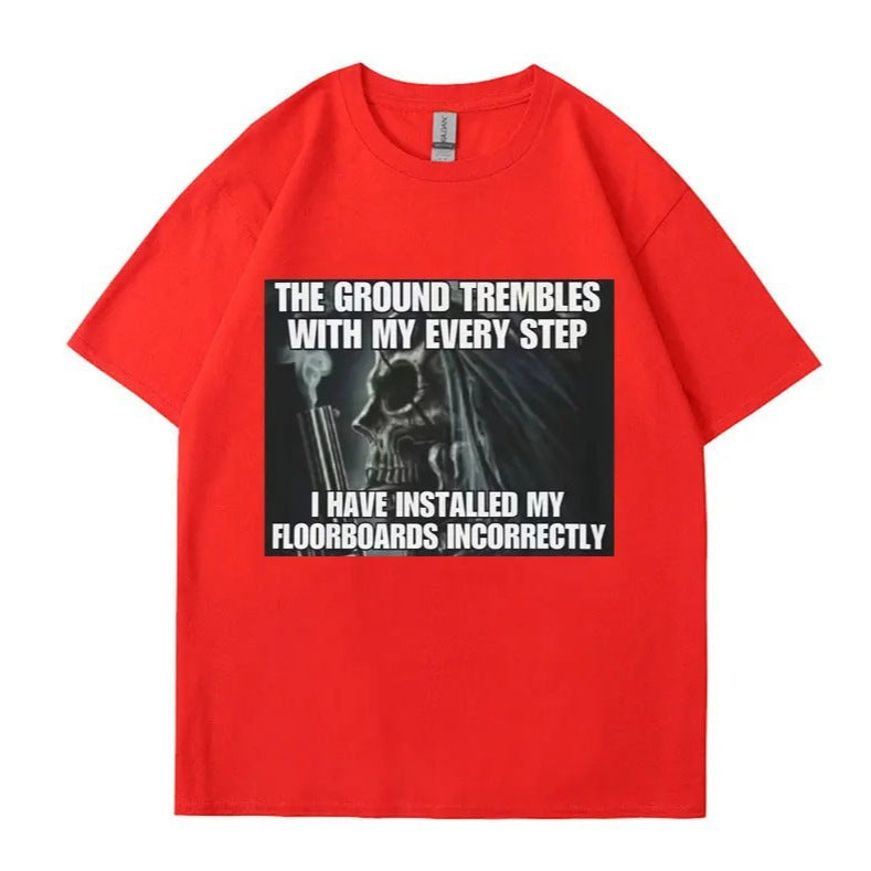 Hard Evil Skeleton Meme T Shirt The Ground mbles with