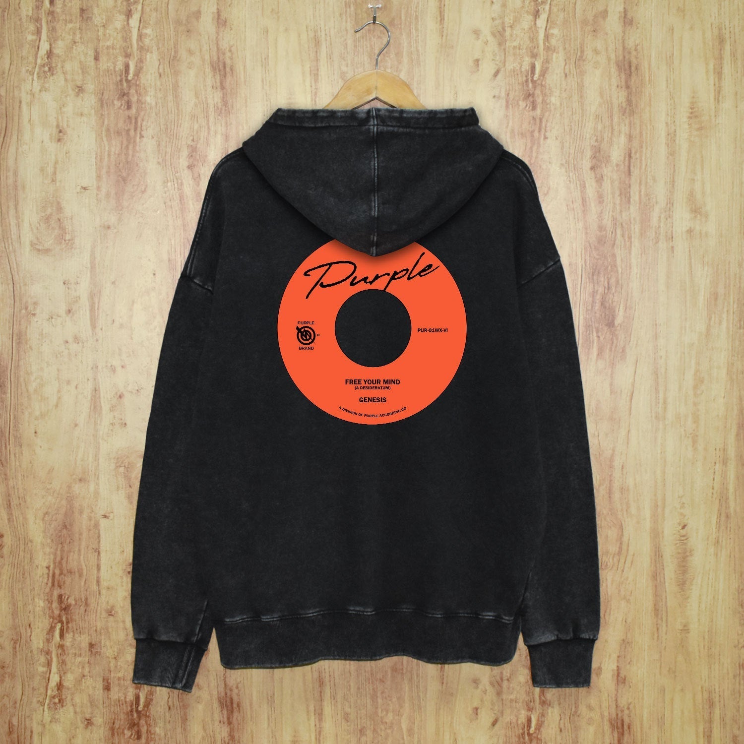 Purple Brand Distressed Hoodie Fashion Old Loose Hooded Sweater