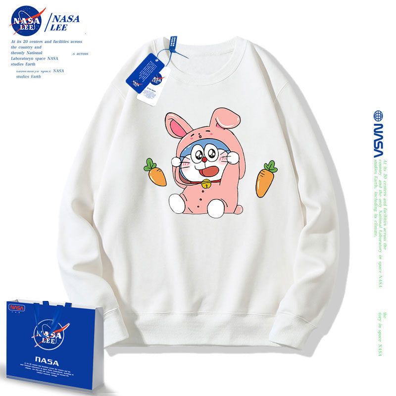 Nasa Children Hoodie Nasa Sweater Girls' Casual Loose Doraemon Pattern