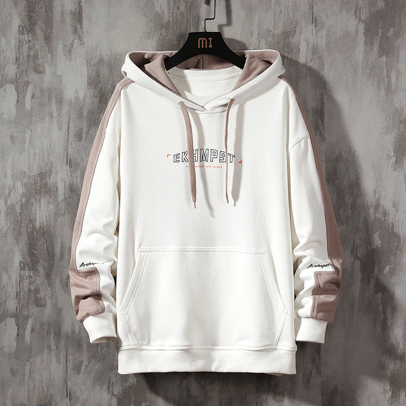 Men Hoodie Spring and Autumn Pullover Sweater Loose Trendy Casual