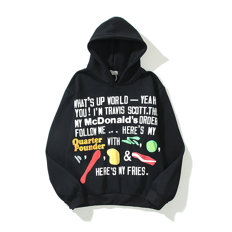 Travis Hoodie Letter Printed Hoodie Men's and Women's Hoodies Coat
