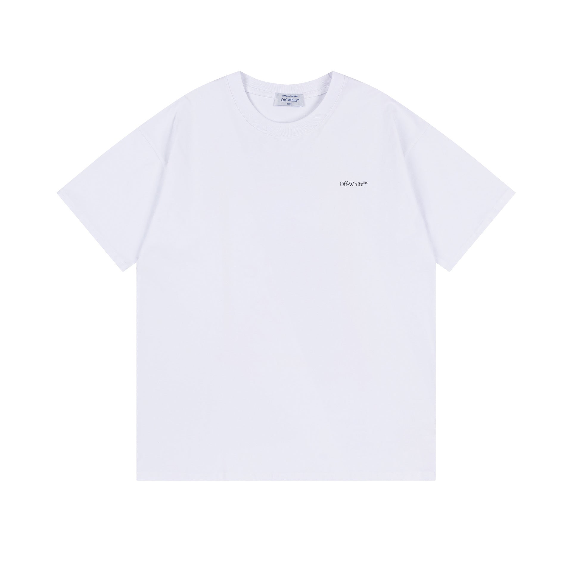 Off White T Shirts OW Three-dimensional Letter Pattern Crew Neck Pullover Short Sleeve