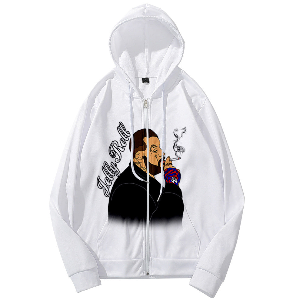 Jelly Roll Hoodie 3d Printed Zipper Hooded Men'S Women'S Pullover