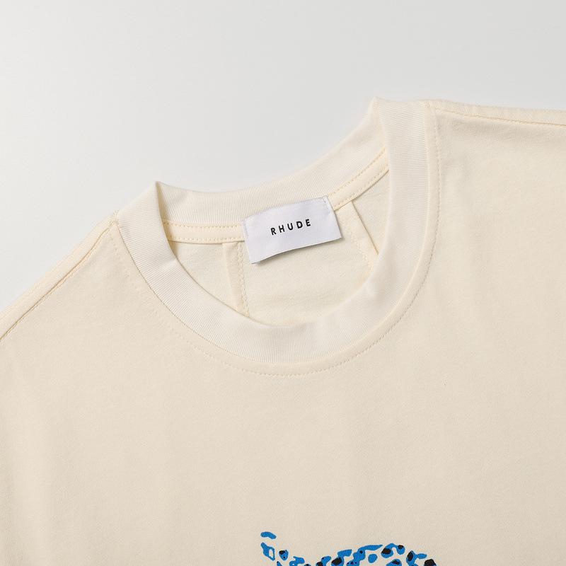 Rhude T Shirt Leopard Print Short Sleeve T-Shirt