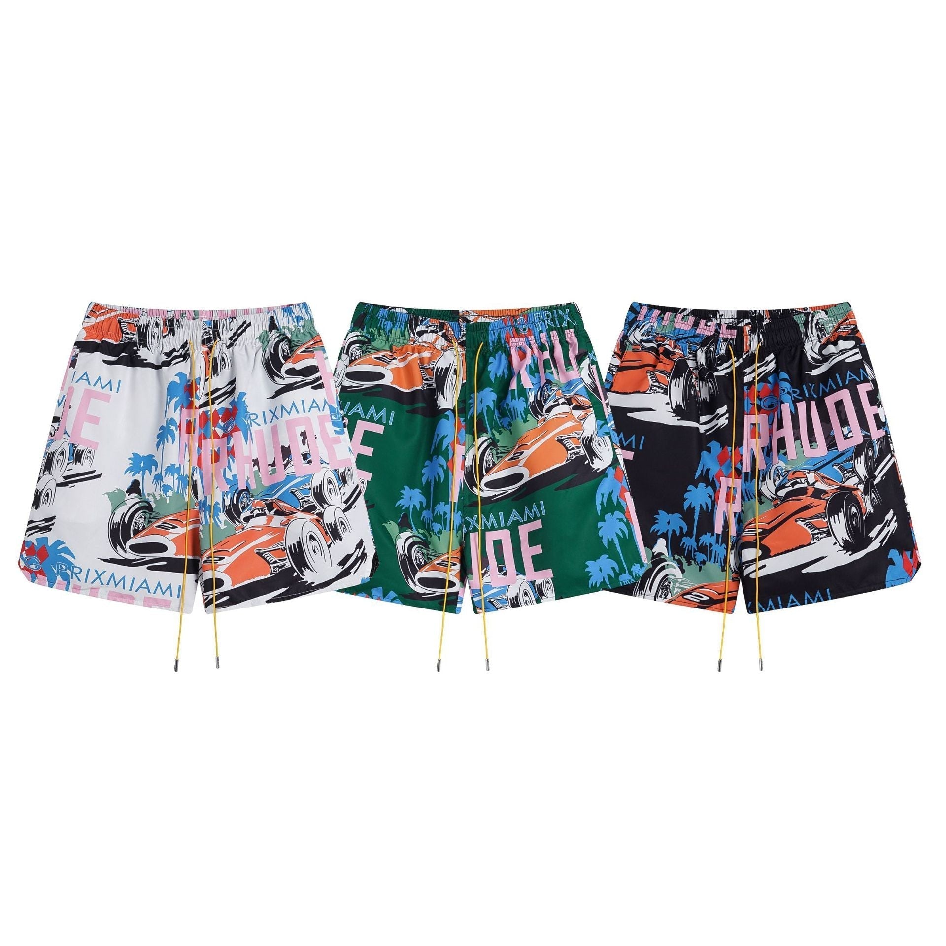 Rhude T Shirt Racing Letter Logo Casual Short Sleeve Shirt, Shorts