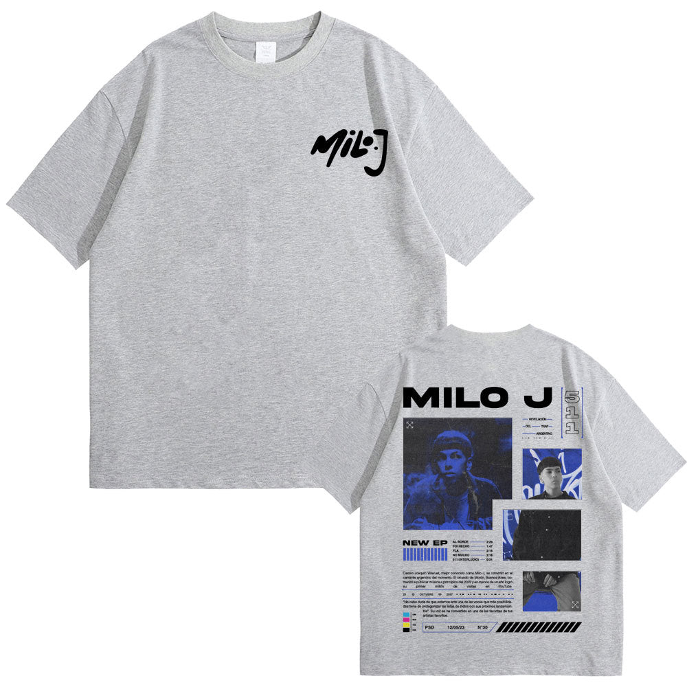 Rapper Milo J 511 Album Double Sided Print T Shirt Men Women
