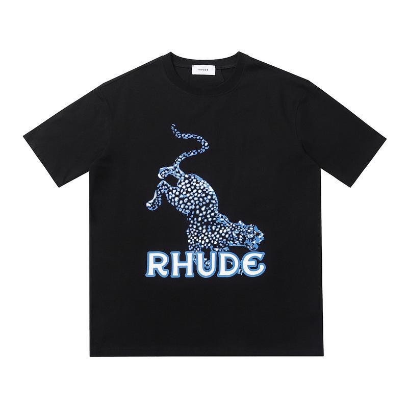 Rhude T Shirt Leopard Print Short Sleeve T-Shirt