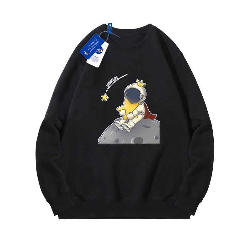 Nasa Children Hoodie Nasa Sweater Children'S Clothing Autumn Loose Round Neck Base