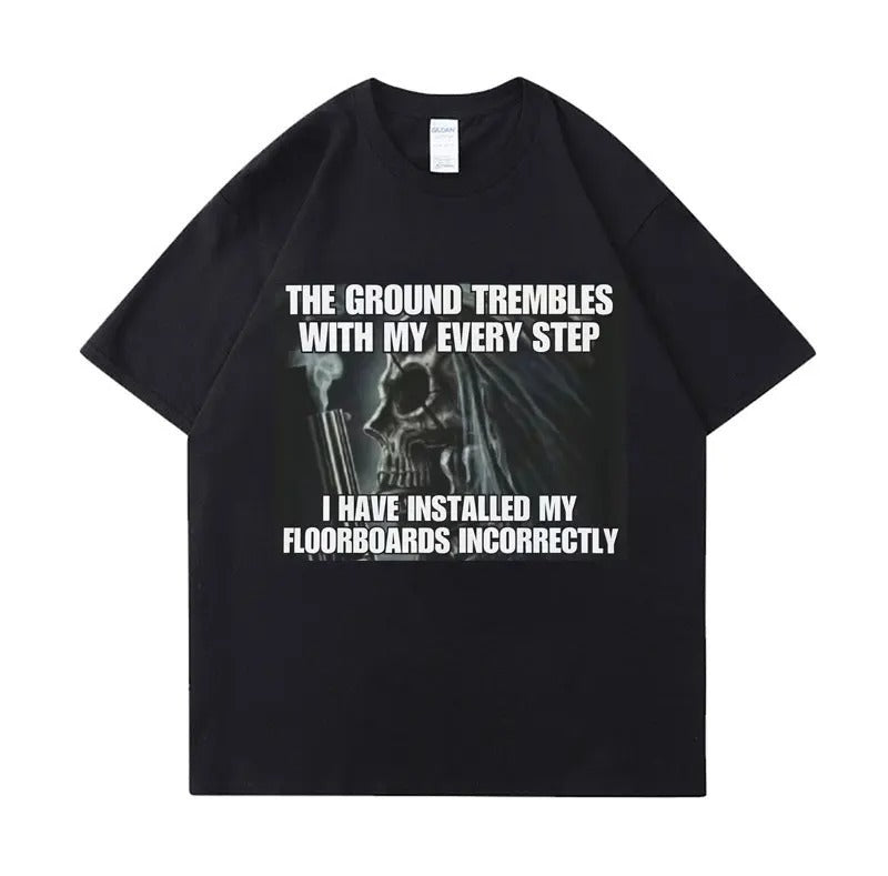 Hard Evil Skeleton Meme T Shirt The Ground mbles with
