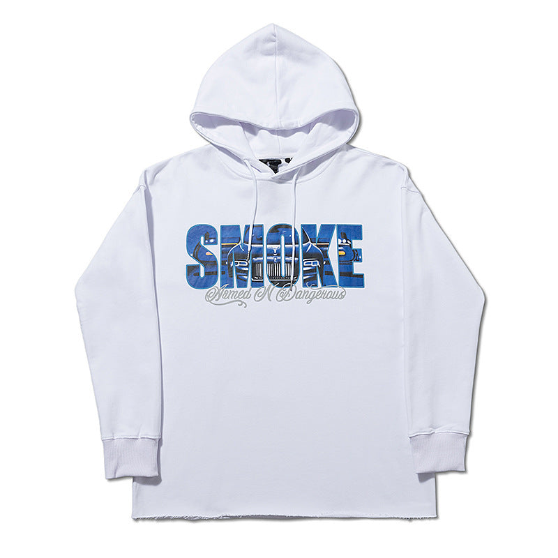 Pop Smoke Hoodies Car Overprint Large V Print Hooded